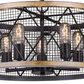 Vaxcel Bremerton 5-Light Chandelier in Black and Burnished Teak, , large