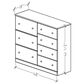 Lemoore Essentials 48" 7-Drawer Only in Saratoga Pine, , large