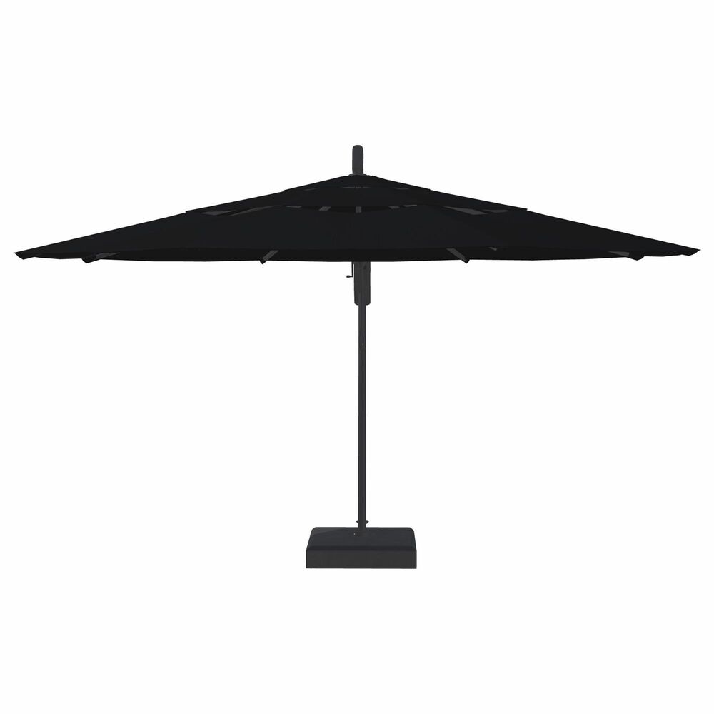 Garden Party Starlux AKZ Plus 13" Octagon Cantilever Umbrella with Base in Black, , large