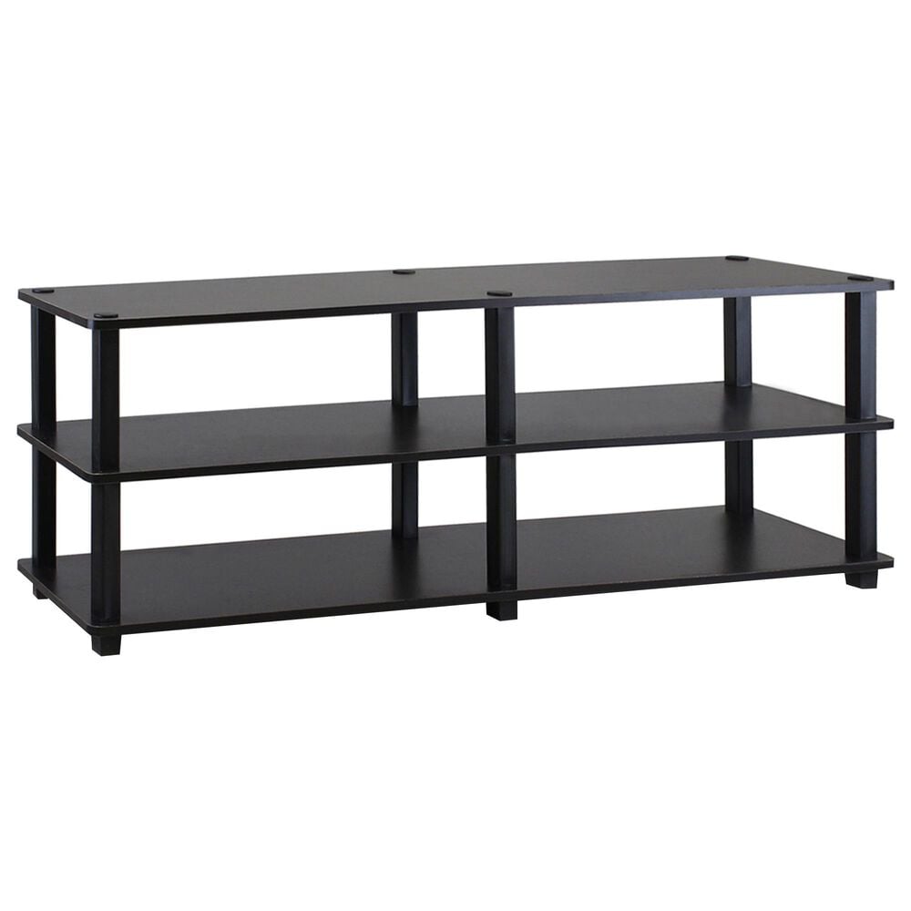 HOMLUX 3-Tier Shoe Rack in Espresso and Black, , large