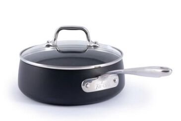 All-Clad HA1 Expert 2.5-Quart Nonstick Sauce Pan with Lid in Black, , large