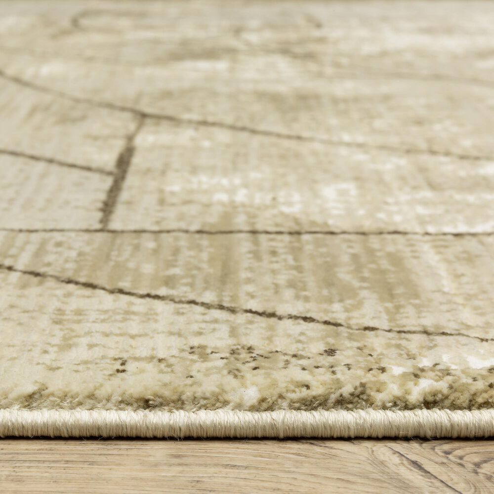 Oriental Weavers Reed 2&#39;3&quot; x 7&#39;6&quot; Beige and Brown Runner, , large