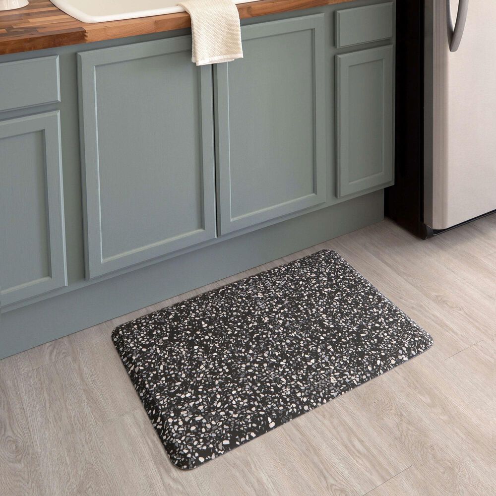 Mohawk Dri-Pro Terrazo Tile 1&#39;6&quot; x 2&#39;6&quot; Black Door Mat, , large