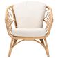 Baxton Studio Feya Rattan Arm Chair in White, , large