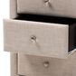 Baxton Studio Tessa 3-Drawer Nightstand in Beige, , large
