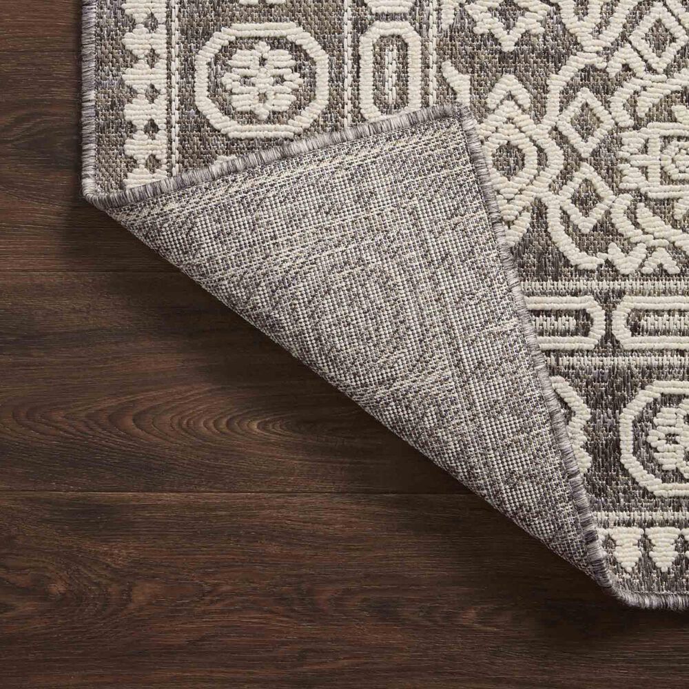 Loloi II Rainier 11&#39;6&quot; x 15&#39; Pebble and Ivory Indoor/Outdoor Area Performance Rug, , large