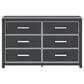 Ashley Zuraleus 6-Drawer Dresser and Mirror in Matte Black and Chrome, , large