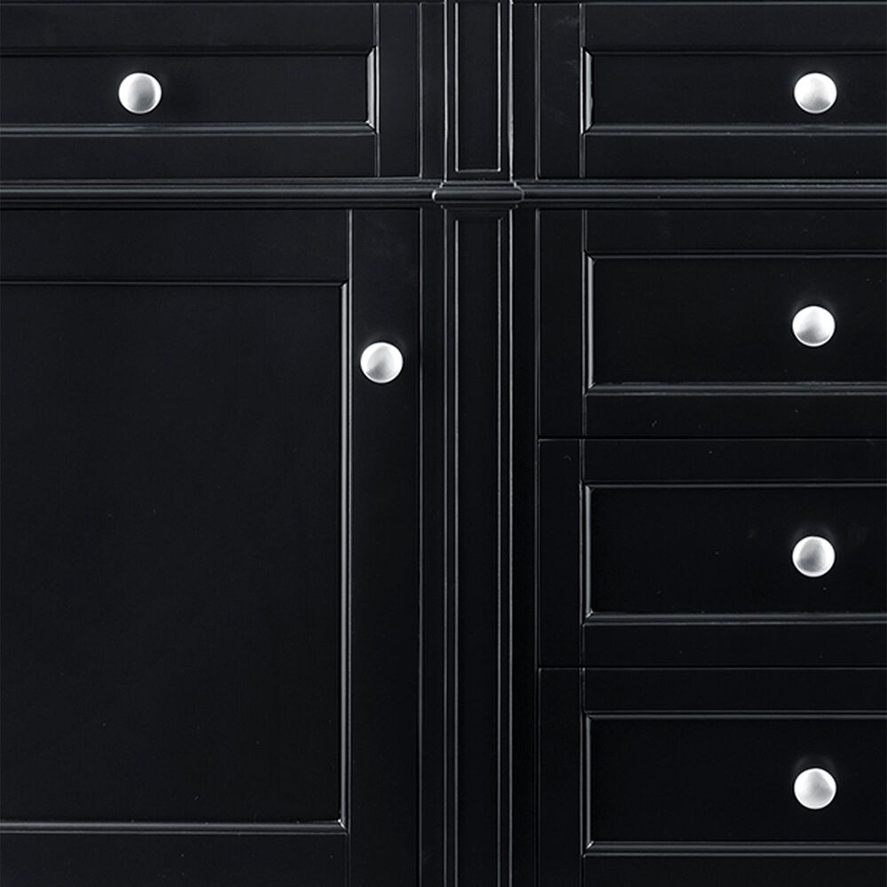 James Martin Vanities Brittany 60" Double Bathroom Vanity in Black Onyx with 3 cm Eternal Jasmine Pearl Silestone Top, Rectangular Sinks and FreePower Wireless Charger, , large