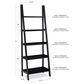 Linon Home Decor Acadia 5-Shelf Ladder Bookcase in Black, , large