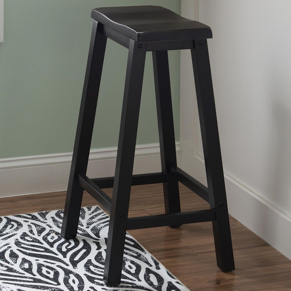 Linon Home Decor Beamon Bar Stool in Antique Black, , large
