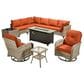 HOMLUX 11-Piece Outdoor Modular Sofa Conversation Set in Orange, , large