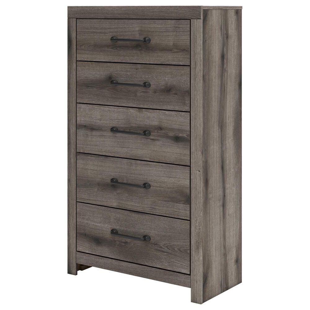 Ashley Graystorm 5-Drawer Chest in Weathered Gray, , large