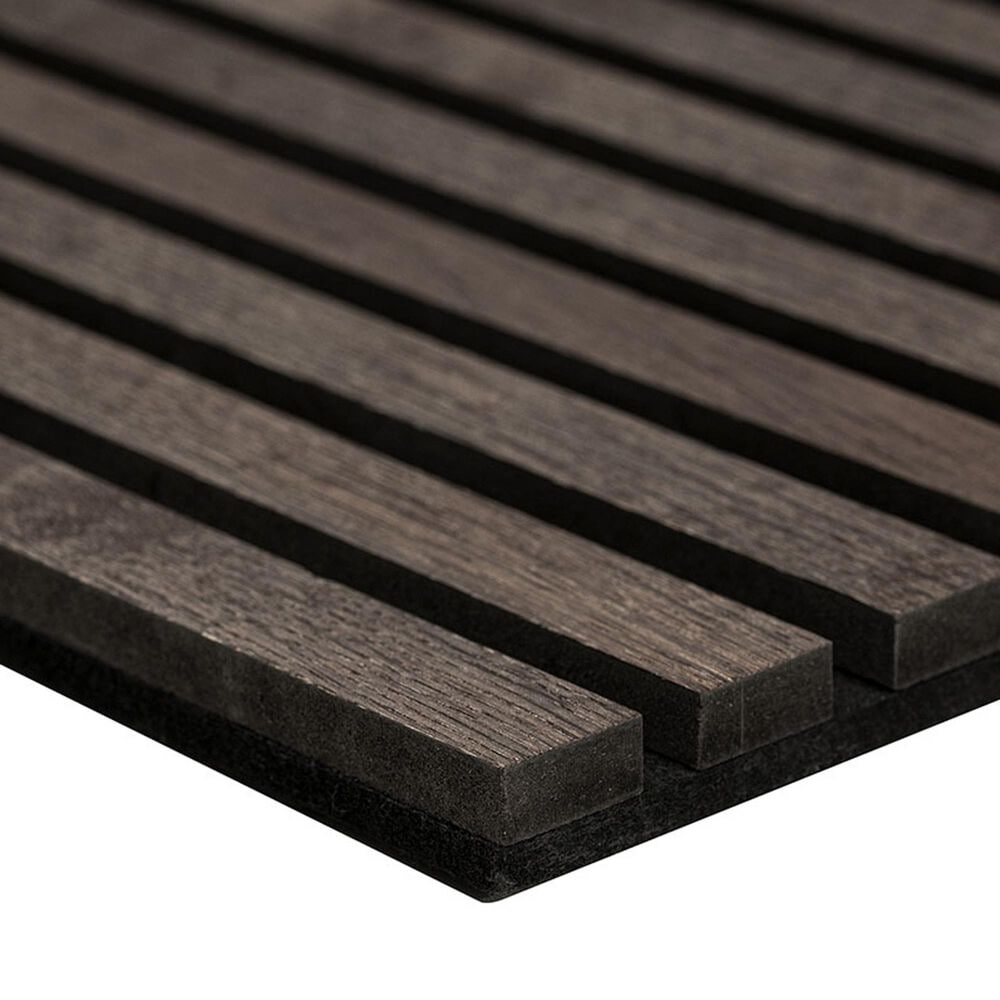 MS International Acoustic Wood Slat 9.5&quot; x 94.5&quot; Wall Panels in Umber, , large