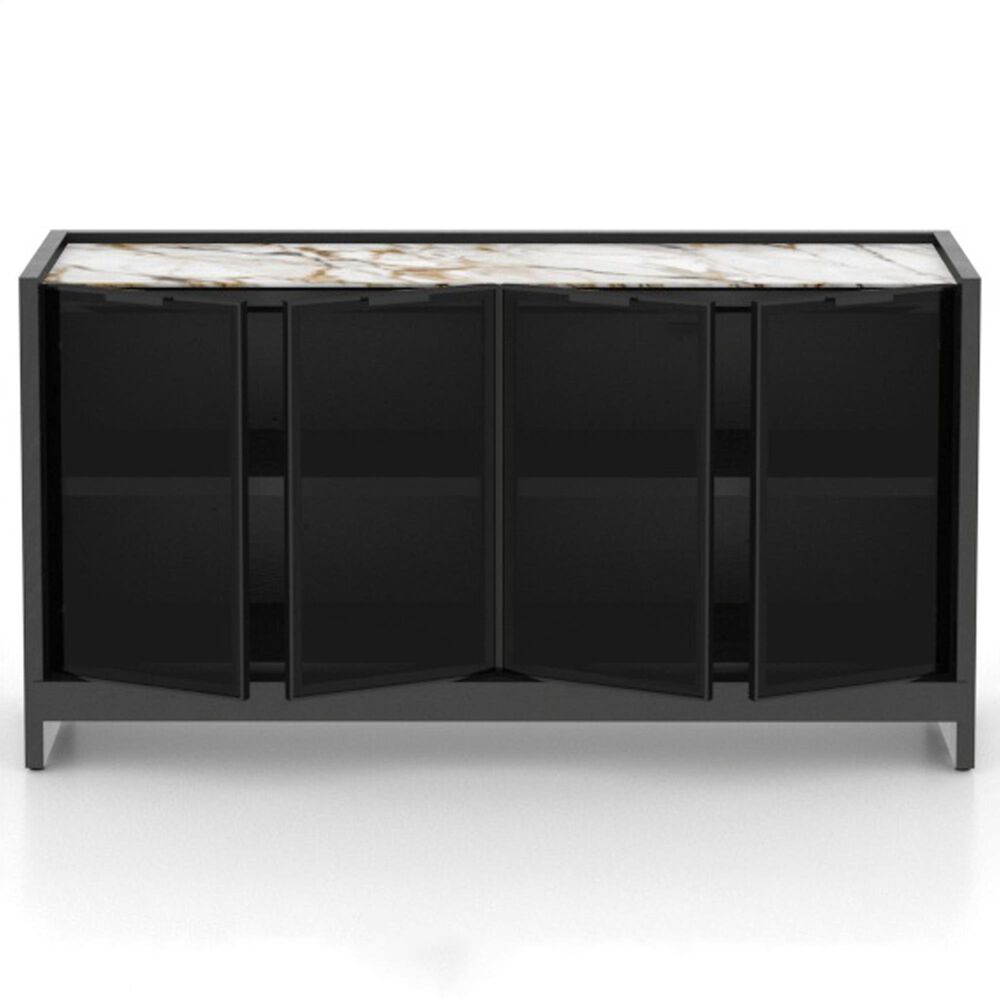Declan Dining 4-Door Buffet in Cognac Peppercorn Washed and Shell, , large