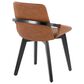 LumiSource Cosmo Accent Chair with Faux Leather Cushion in Camel, , large