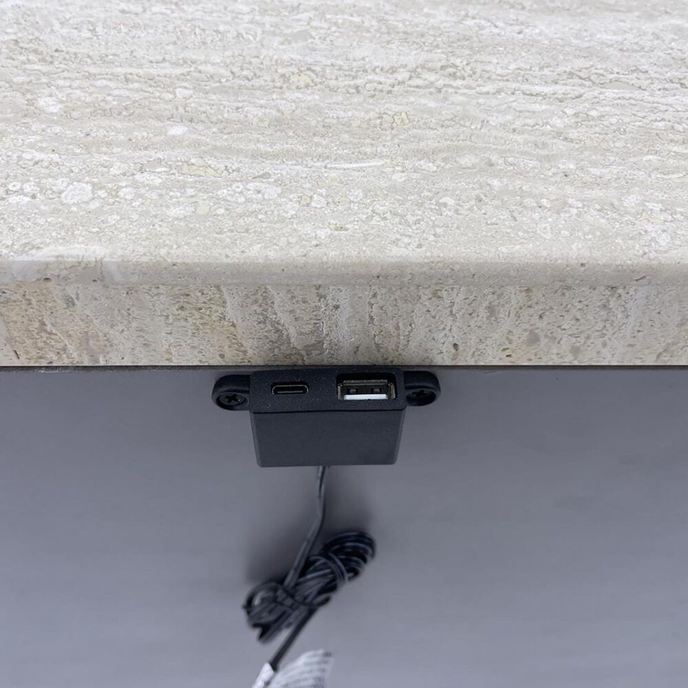 Riverside Furniture Sariel 3-Drawer Nightstand with Stone Top in Expresso, , large