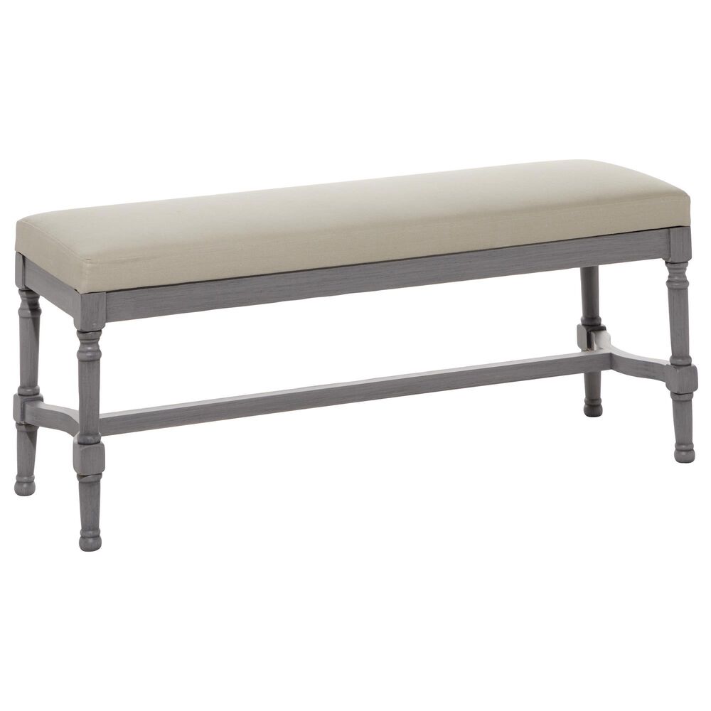 Maple and Jade Traditional Wood Bench in Grey, , large