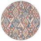 Safavieh Micro-Loop MLP351F 5" Round Gray and Blue Area Rug, , large