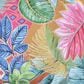 J. Queen Bold Hanalei 18" Square Quilted Throw Pillow in Aqua, Orange, Pink, and Blue, , large