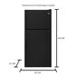Whirlpool 18 Cu. Ft. Top Freezer Refrigerator with Flexi Slide Bin in Black, , large