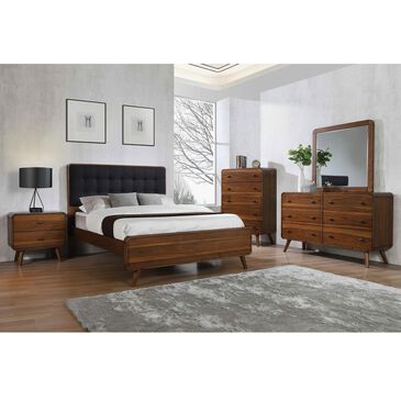 Pacific Landing Robyn 4 Piece Queen Bedroom Set in Dark Walnut, , large