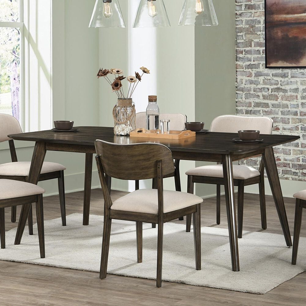 New Heritage Rex Dining Table in Walnut Brown - Table Only, , large