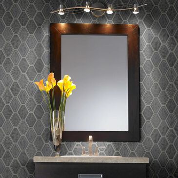 Shaw Geoscape Diamond Dark Grey 12.4" x 10.43" Ceramic Mosaic Sheet, , large
