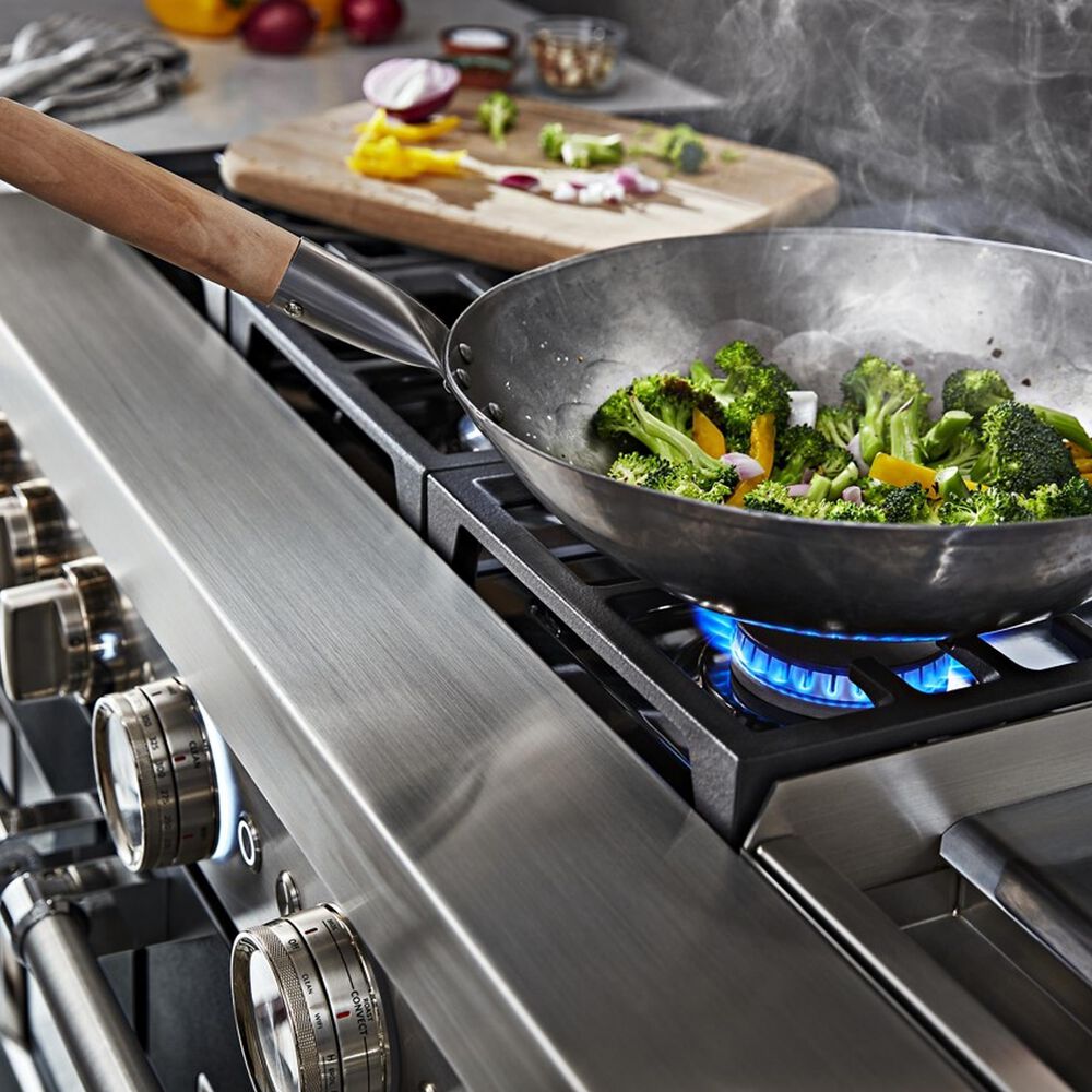 KitchenAid 48&quot; Professional Double Oven Dual Fuel Range in Imperial Black, , large