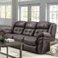 Homestretch Frontier Double Manual Reclining Sofa in Steel Gray, , large