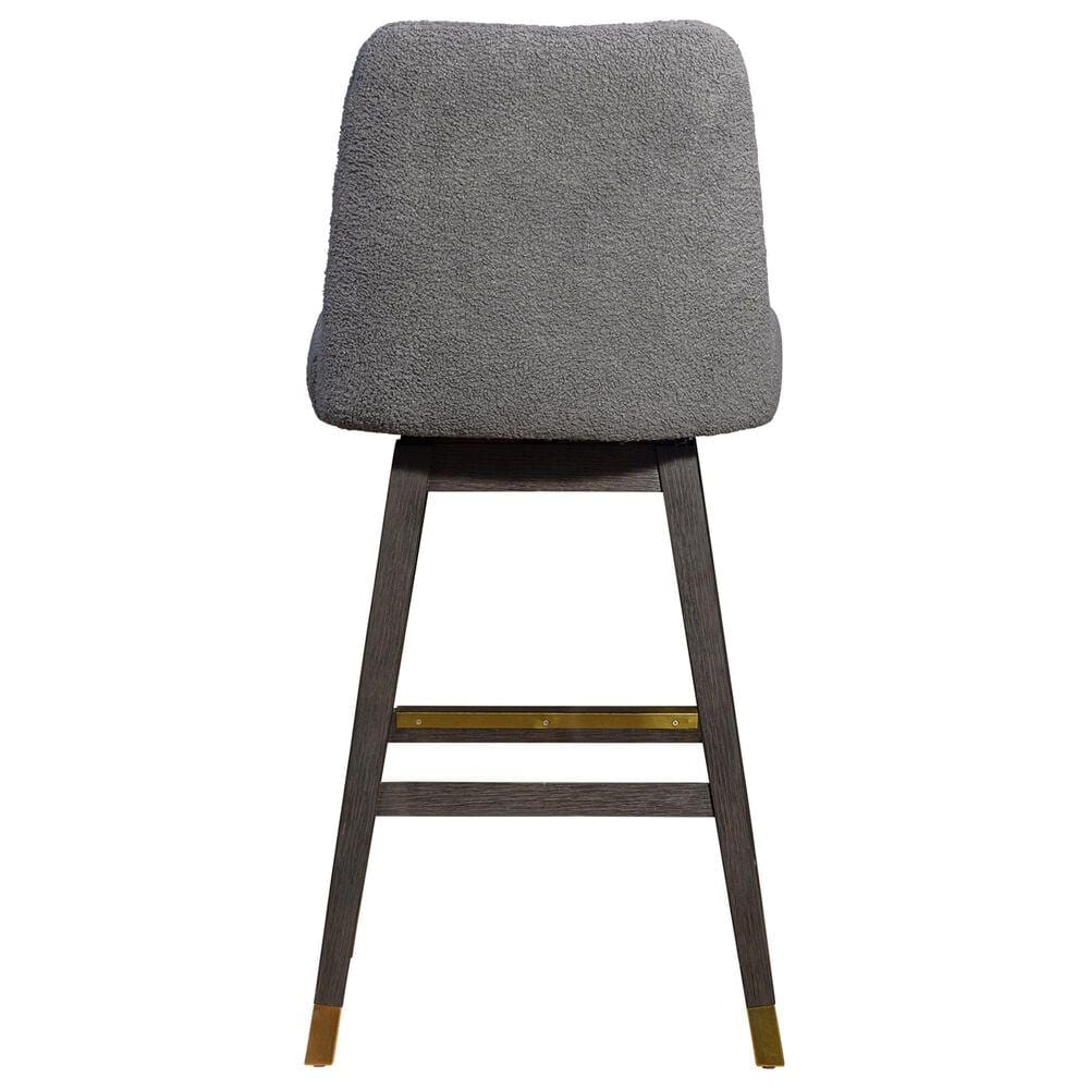 Blue River Amalie Swivel Barstool with Grey Boucle Cushion in Grey Oak, , large