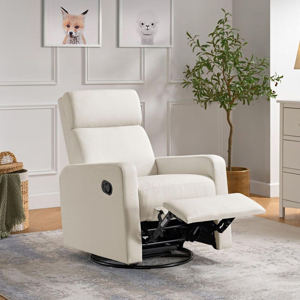 Oxford Baby Layton Swivel Glider Recliner in Cream, , large