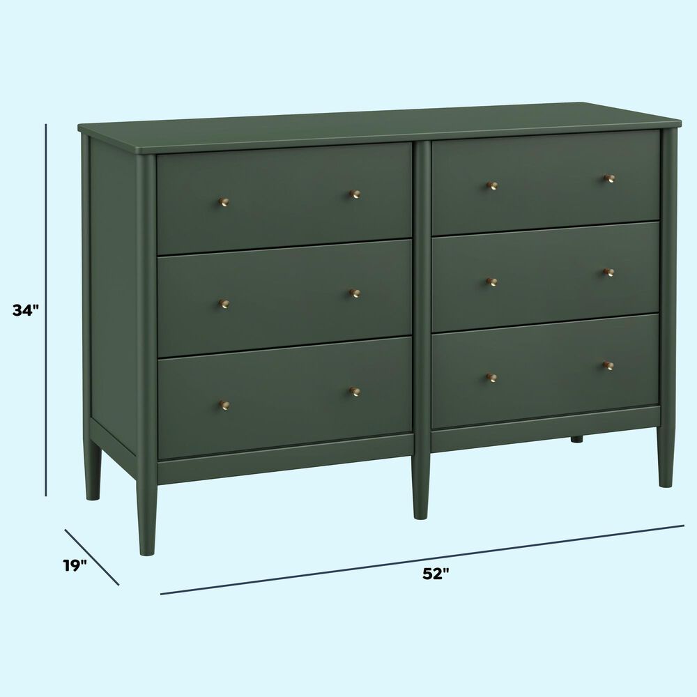 DaVinci Frem 6-Drawer Dresser in Forest Green, , large