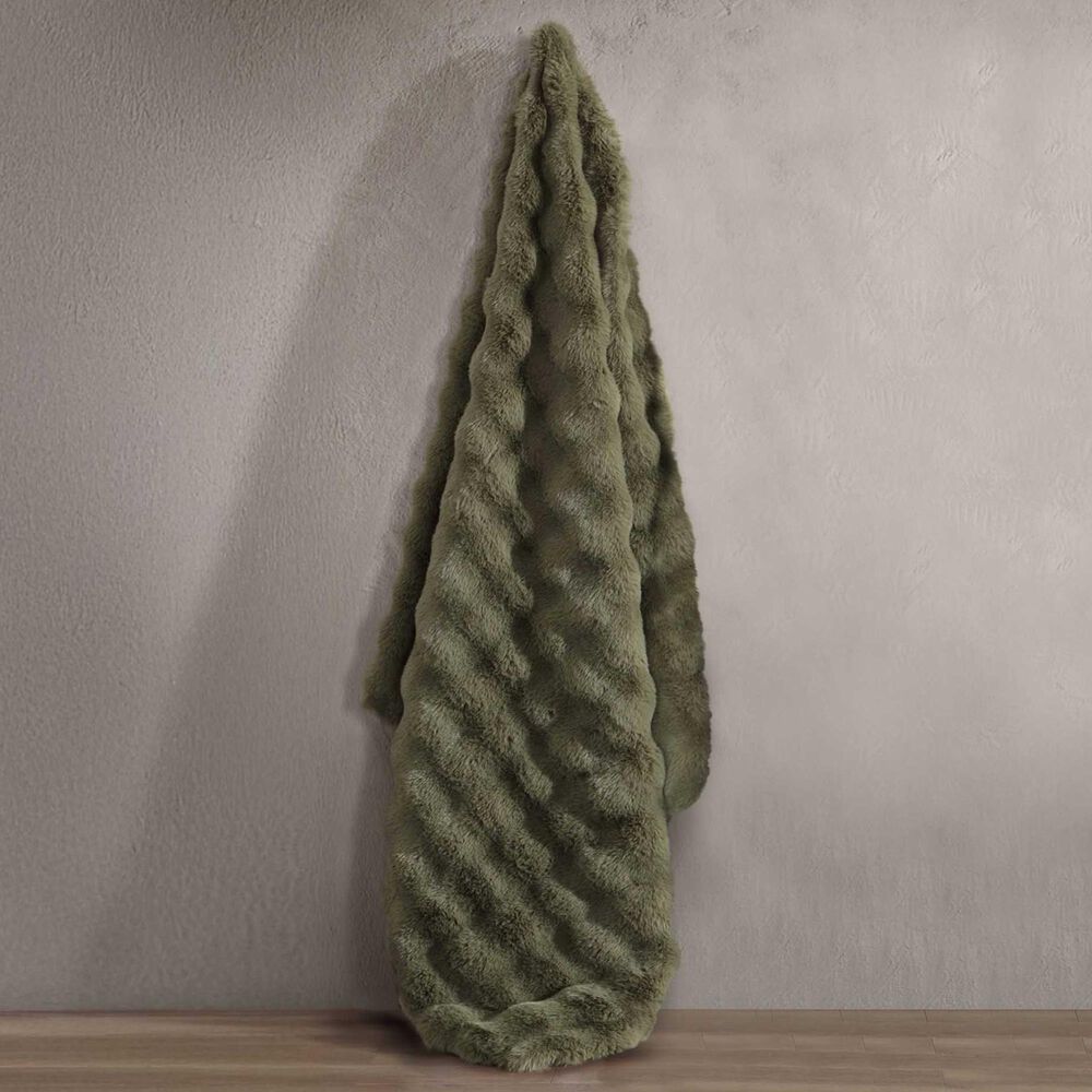 Hallmart Collectibles Bubble 50&quot; x 60&quot; Throw in Green, , large