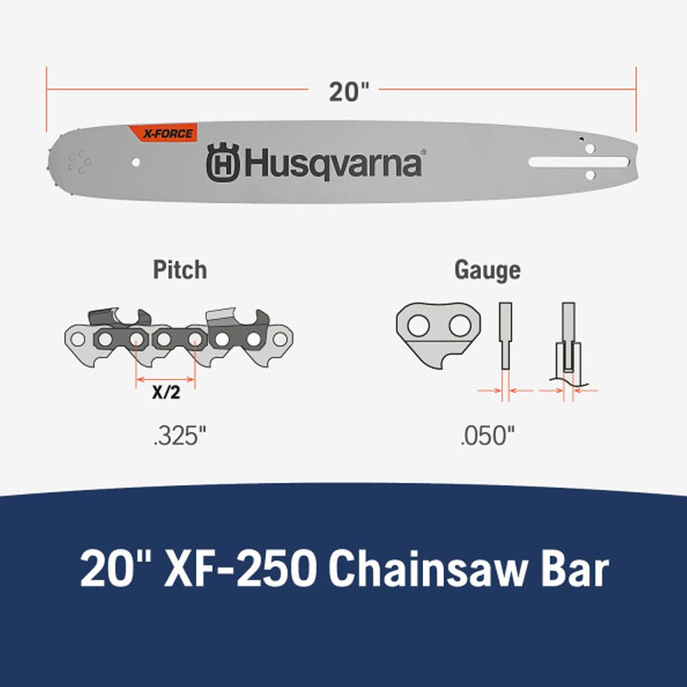 Husqvarna X-Force 20&quot; Chainsaw Bar, , large