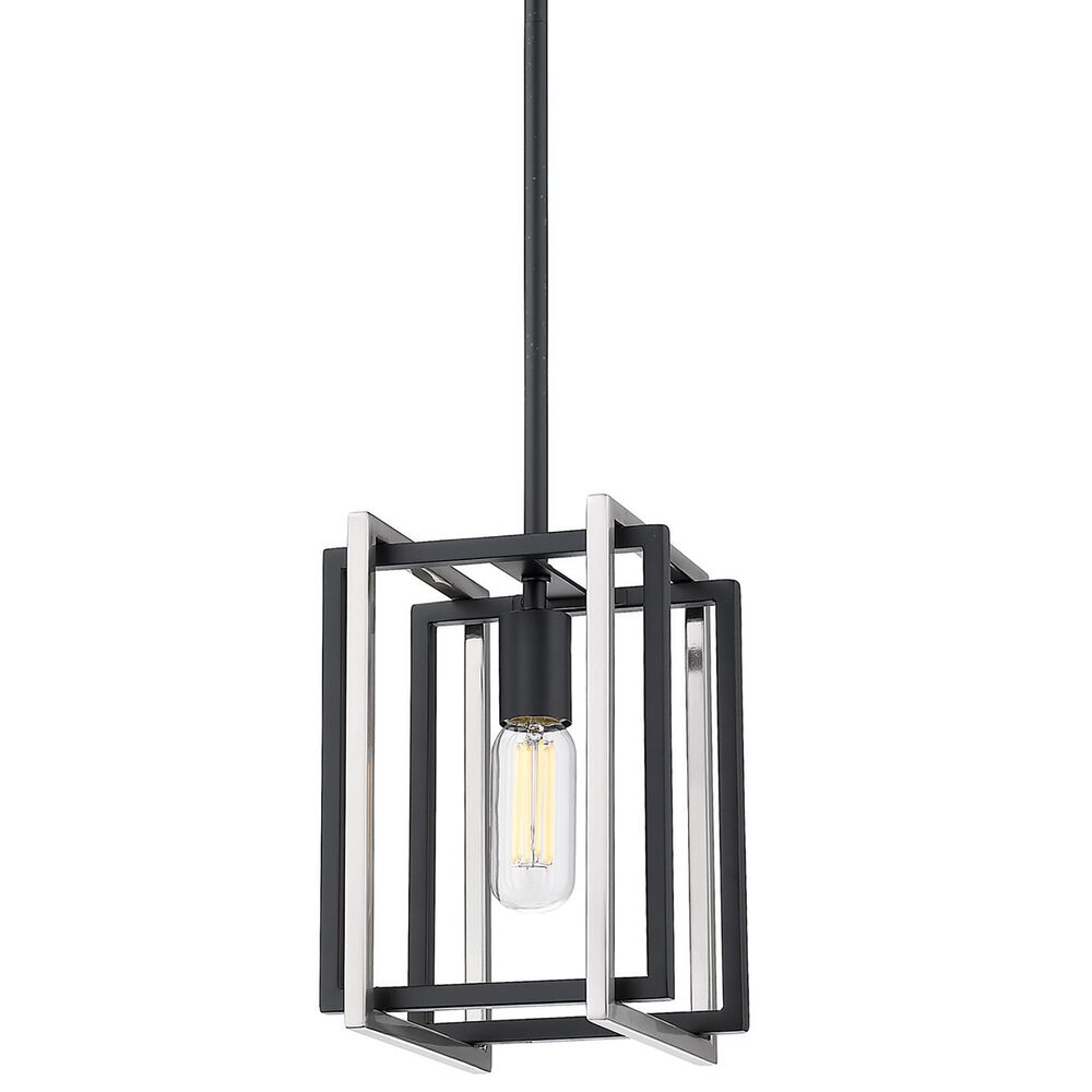 Golden Lighting Tribeca Mini Pendant in Matte Black and Pewter, , large