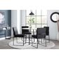LumiSource Fuji Side Chair with Black Faux Leather Cushion in Black (Set of 2), , large