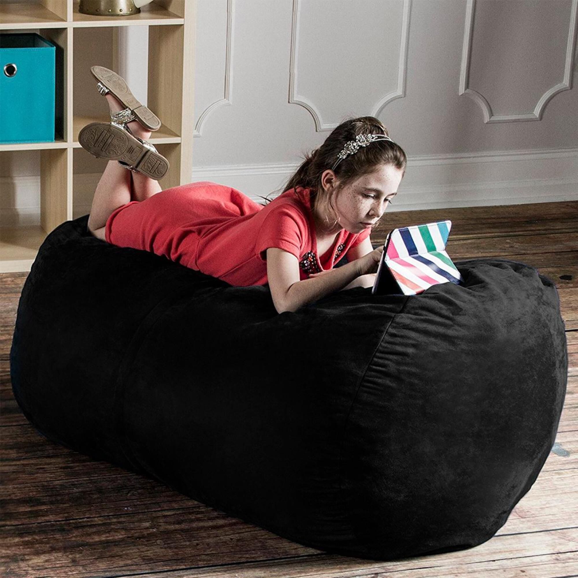 Jaxx 4 Lounger Bean Bag in Black NFM