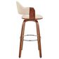 Blue River Daxton 30" Swivel Barstool in Cream and Walnut, , large