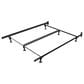 Glideaway Queen Premium Bed Frame with Double Rail Center Support in Black, , large