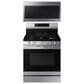 SAMSUNG 2-Piece Kitchen Package with 30" Freestanding Gas Range and 2.1 Cu. Ft. Over-the-Range Microwave in Fingerprint Resistant Stainless Steel, , large