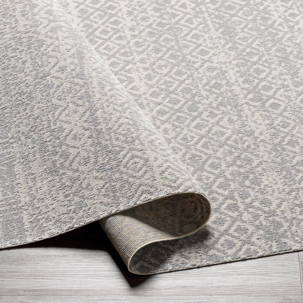 Surya Lavadora 2&#39;7&quot; x 7&#39;3&quot; Gray and Light Gray Runner, , large