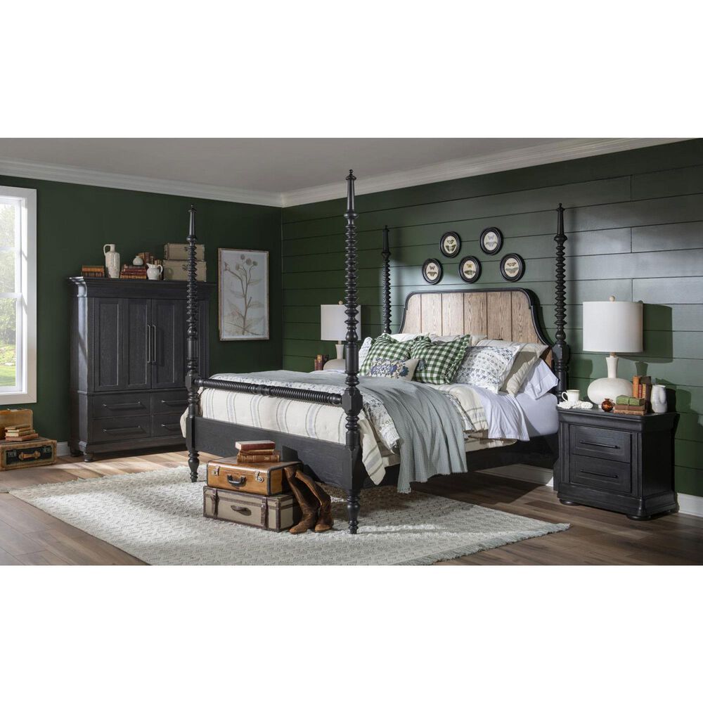 Legacy Classic Vintage Market 2-Drawer Nightstand in Kettle Black with AC Outlets and USB Ports, , large
