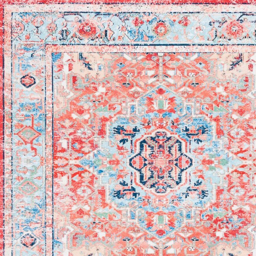 Safavieh Riviera 4&#39;5&quot; x 6&#39;5&quot; Light Blue and Red Area Rug, , large