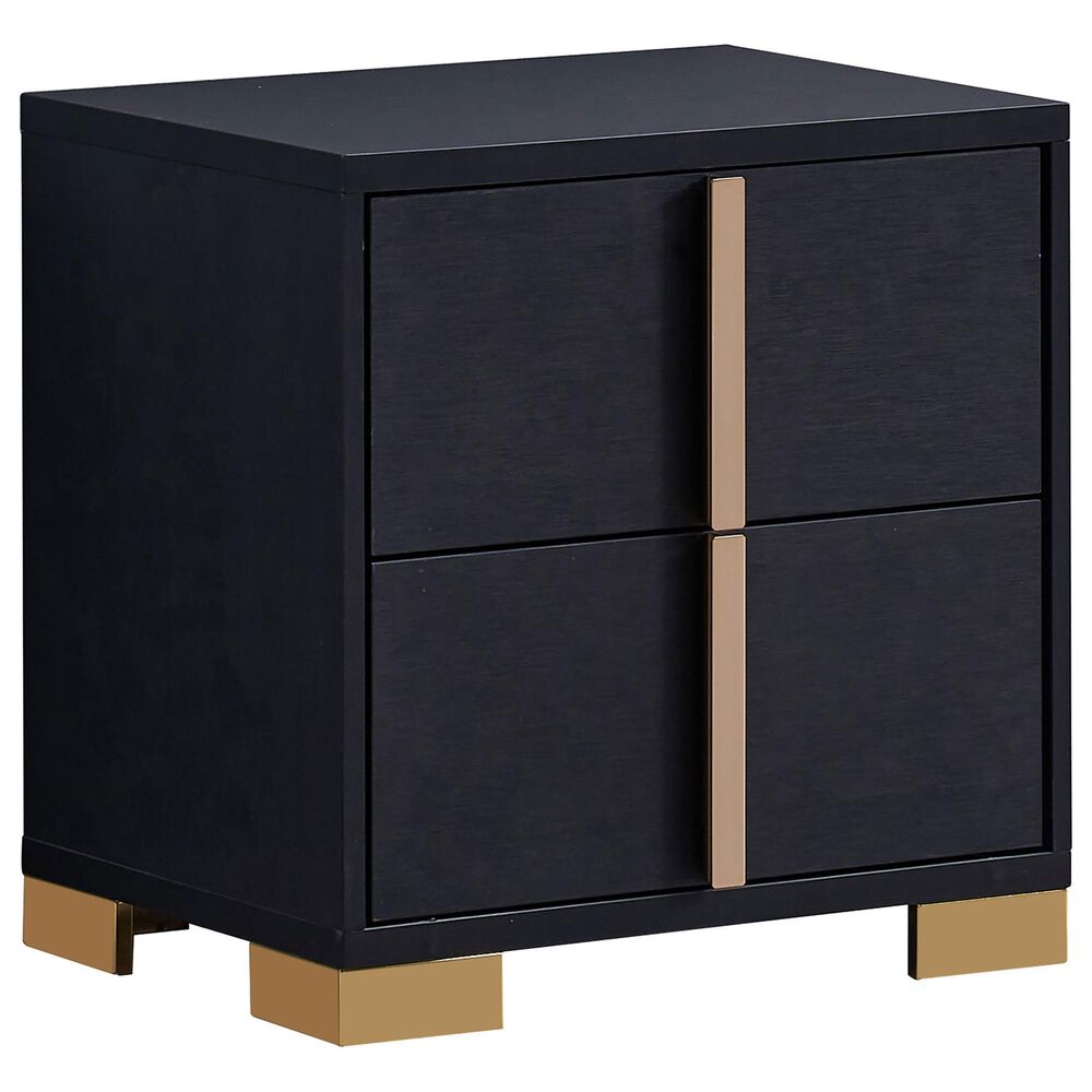 Pacific Landing Marceline 2-Drawer Nightstand in Black, , large