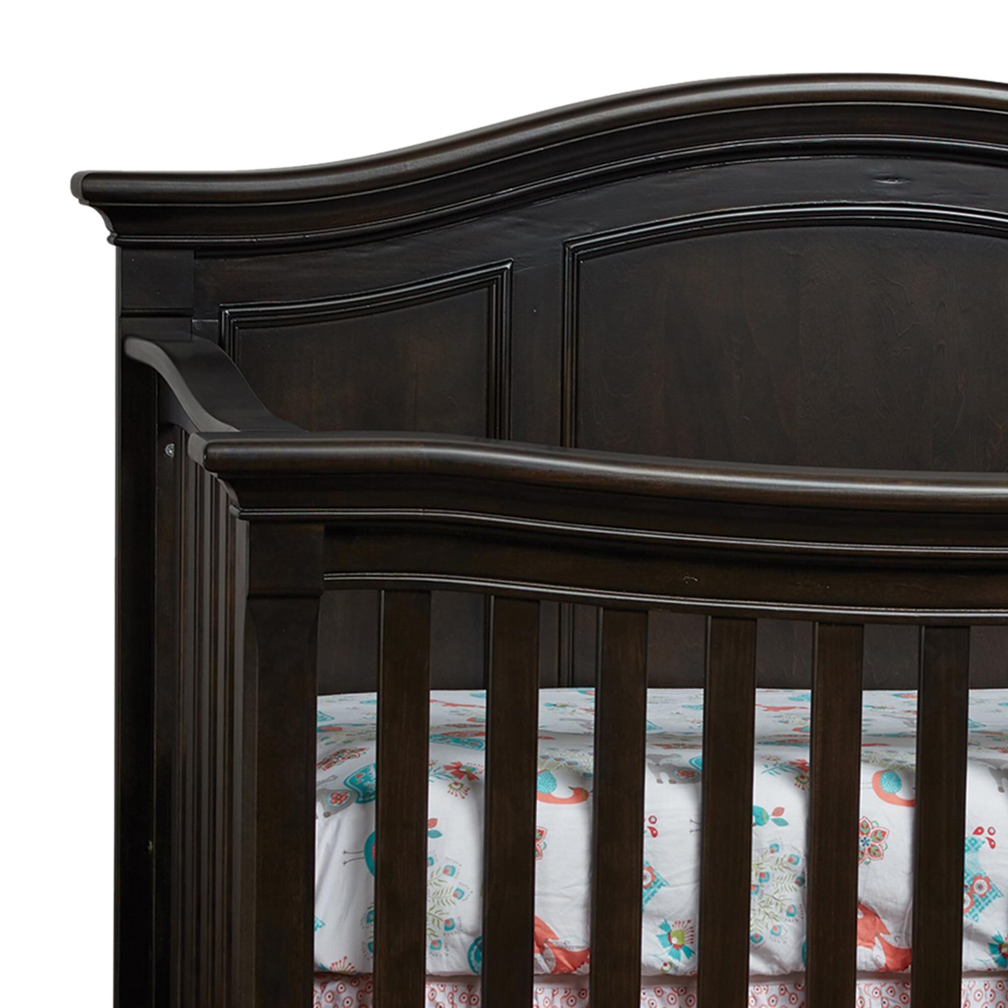 Baby Cache Glendale 4 In 1 Lifetime Convertible Crib in Charcoal