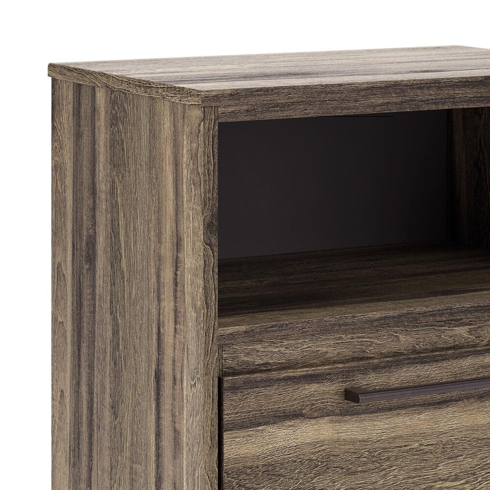 Ashley Elbrim 1-Drawer Nightstand in Brown with USB Port, , large