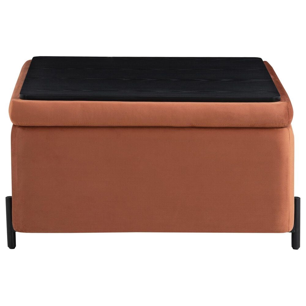 Lifestyle Solutions Kona Large Storage Ottoman in Rust, , large