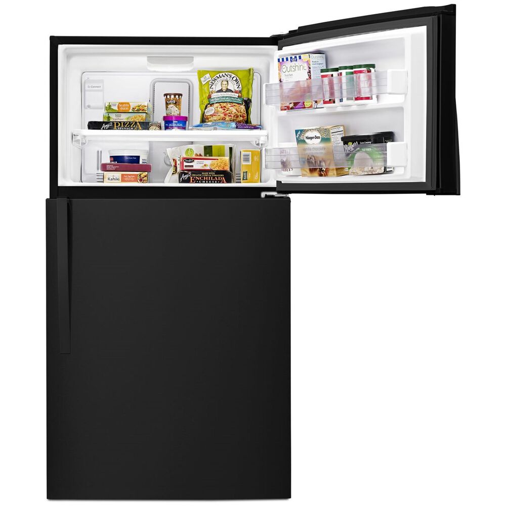 Whirlpool 21 Cu. Ft. 33&quot; Wide Top Freezer Refrigerator in Black, , large