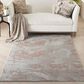 Nourison Rustic Textures Light Grey and Rust 6" x 9" Area Rug, , large