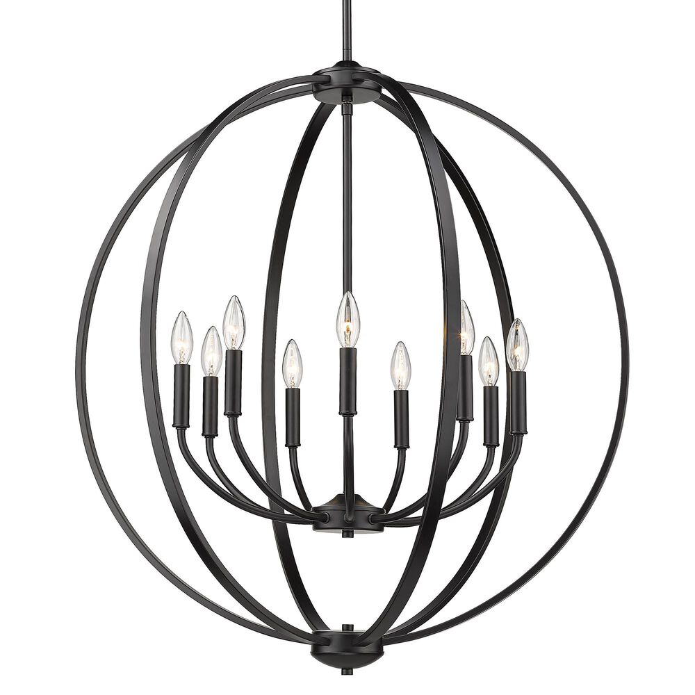 Golden Lighting Colson 9-Light Chandelier in Matte Black, , large